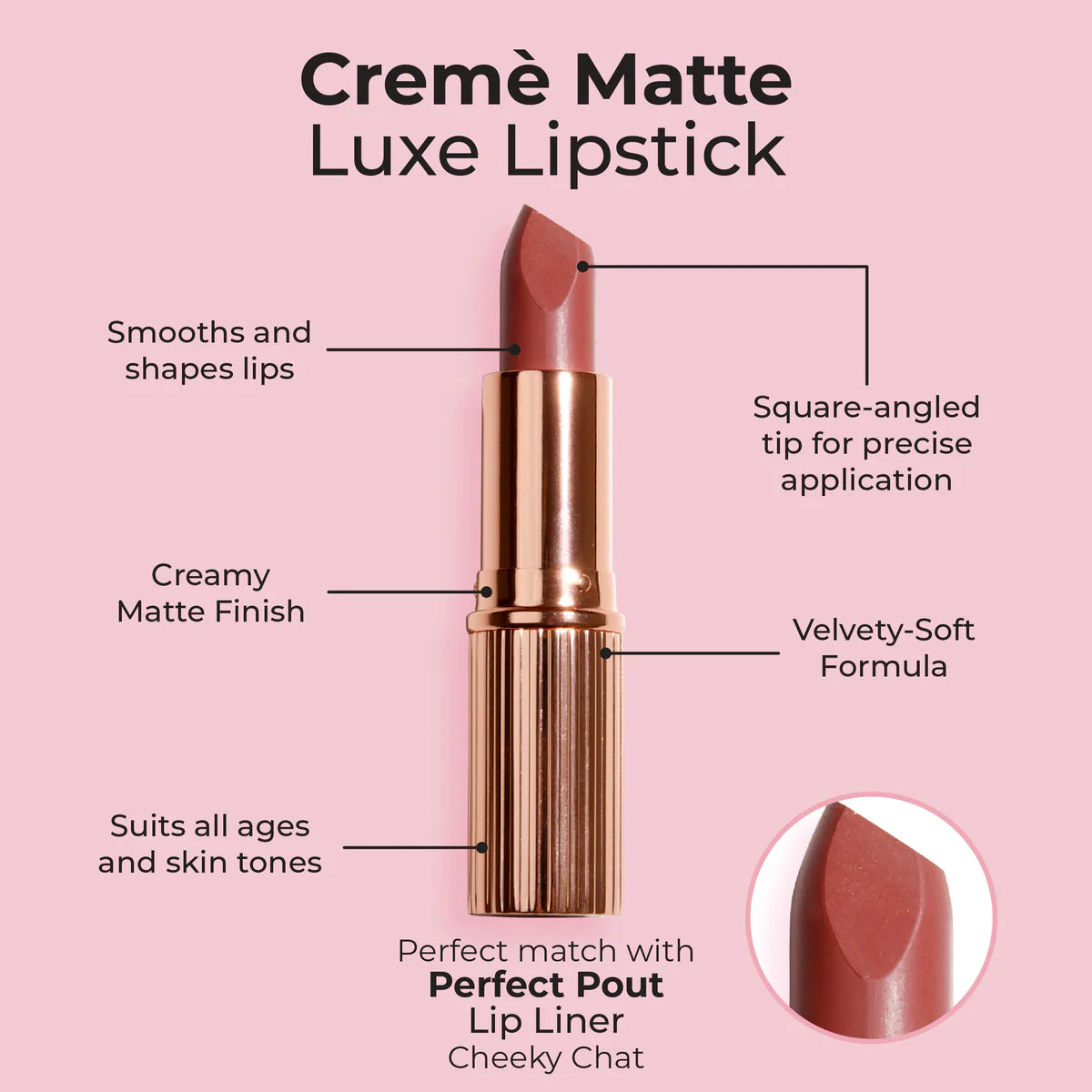Creme Matte Lipstick - Cheeky Chat